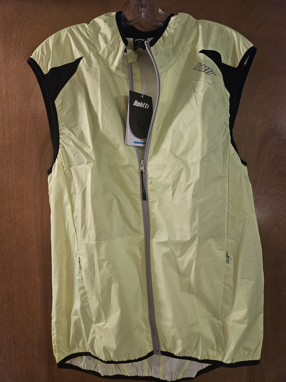 Men's Neon Yellow Windbreaker Vest